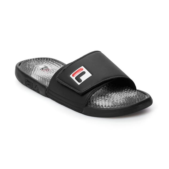 Fila&reg; Massaggio Men's Slide Sandals, Size: 9, Black Red