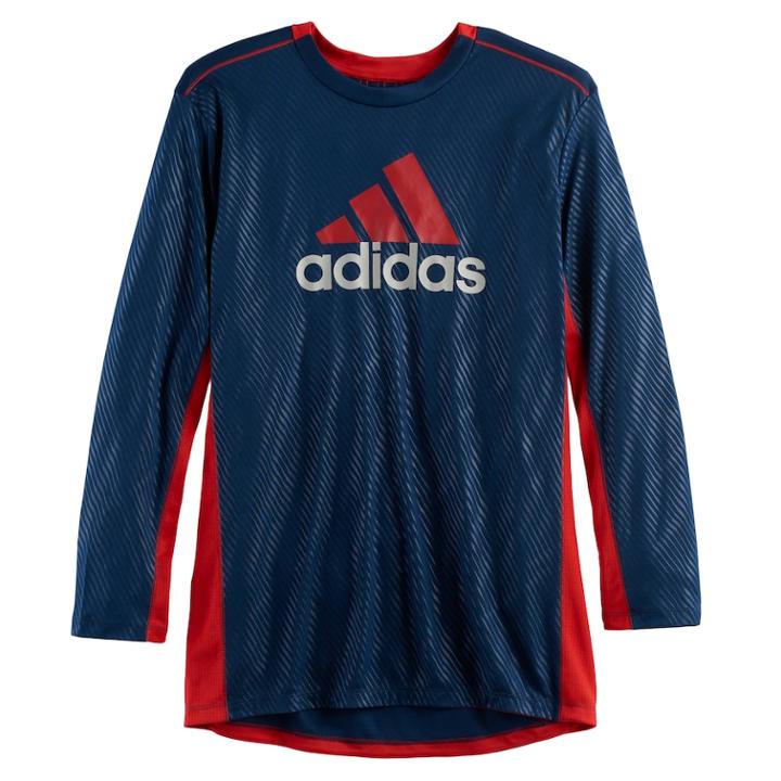 Boys 4-7x Adidas Mesh High Low Tee, Size: 5, Blue (navy)