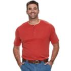 Big & Tall Croft & Barrow&reg; Classic-fit Easy-care Interlock Henley, Men's, Size: Xl Tall, Med Orange