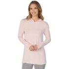 Women's Cuddl Duds Soft Knit Long Sleeve Tunic Hoodie, Size: Medium, Orange