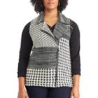 Plus Size Chaps Sweater Vest, Women's, Size: 2xl, Black