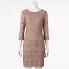 Women's Ronni Nicole Lace Sheath Dress, Size: 10, Med Beige