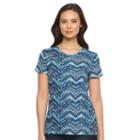 Women's Croft & Barrow&reg; Essential Crewneck Tee, Size: Large, Turquoise/blue (turq/aqua)