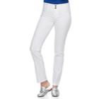 Women's Apt. 9&reg; Tummy Control Straight-leg Jeans, Size: 10, White