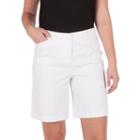 Women's Larry Levine Twill Shorts, Size: 10, White Oth