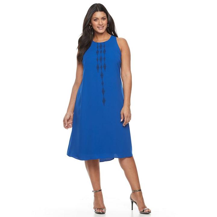 Plus Size Apt. 9&reg; Highneck Sleeveless Dress, Women's, Size: 3xl, Blue