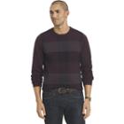 Big & Tall Van Heusen Classic-fit Fine Gauge Plaid Crewneck Sweater, Men's, Size: 3xb, Purple Oth