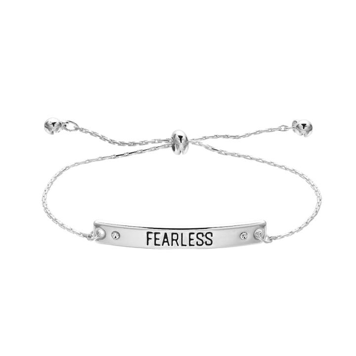 Lc Lauren Conrad Fearless Bar Bolo Bracelet, Women's, Silver