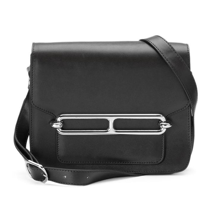 Donna Bella Harper Leather Shoulder Bag, Women's, Black