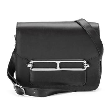 Donna Bella Harper Leather Shoulder Bag, Women's, Black