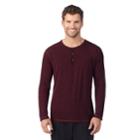 Men's Cuddl Duds Henley, Size: Medium, Red