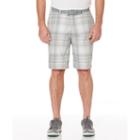 Men's Grand Slam Comfort Waistband Stretch Performance Golf Shorts, Size: 40, Silver