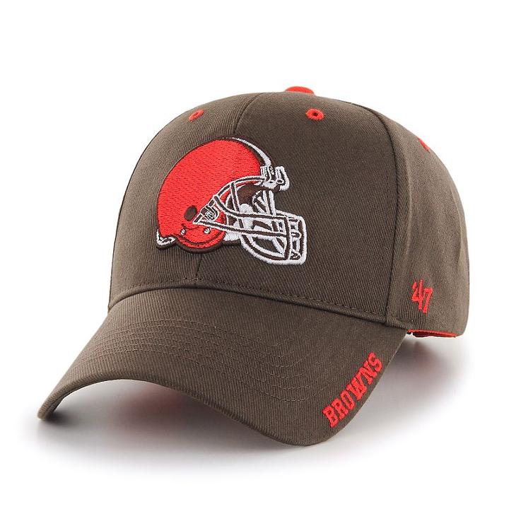 Adult '47 Brand Cleveland Browns Frost Mvp Adjustable Cap, Ovrfl Oth