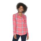Juniors' So&reg; Twill Button-down Shirt, Girl's, Size: Large, Med Pink