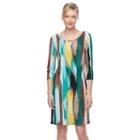 Women's Dana Buchman Keyhole Shift Dress, Size: Small, Turquoise/blue (turq/aqua)