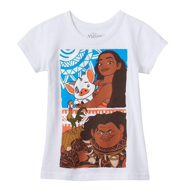 Disney's Moana & Maui Girls 4-6x Tee, Girl's, Size: 6, White