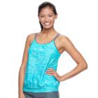 Women's Free Country 2-in-1 Blouson Tankini Top, Size: Medium, Blue Other