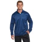 Men's Tek Gear&reg; Peformance Quarter-zip Fleece, Size: Medium, Dark Blue