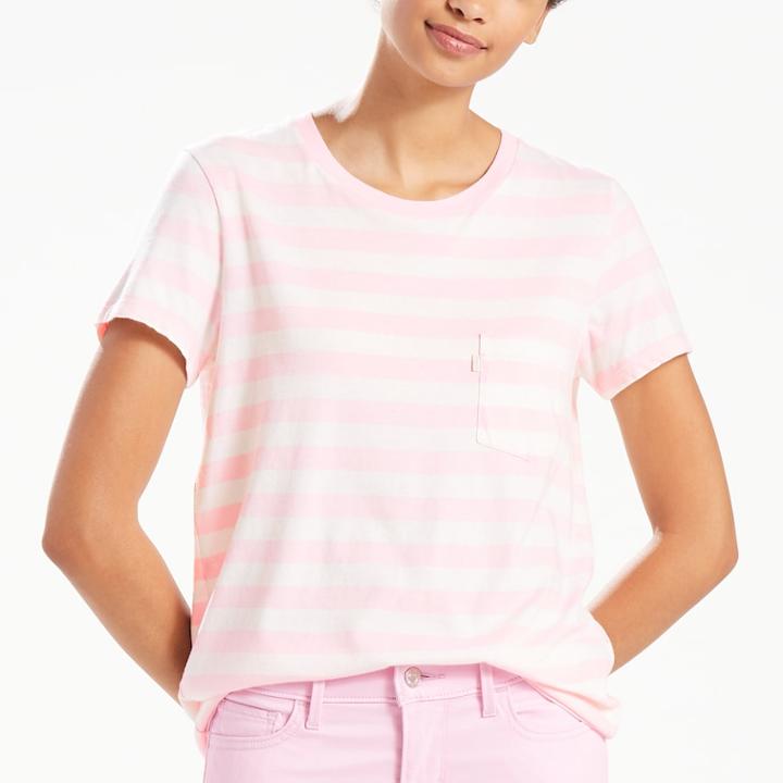 Women's Levi's&reg; Pocket Tee, Size: Large, Lt Purple