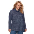 Plus Size Sonoma Goods For Life&trade; Cowlneck Top, Women's, Size: 1xl, Blue