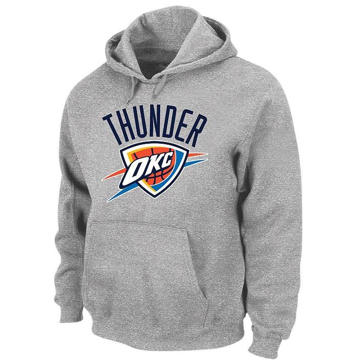 Big & Tall Oklahoma City Thunder Pullover Fleece Hoodie, Men's, Size: 5x Large, Grey