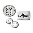 Blue La Rue Crystal Silver-plated Mom, Family & Infinity Charm Set, Women's, Silver
