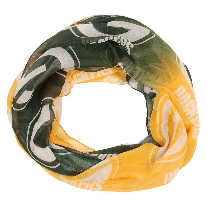 Women's Forever Collectibles Green Bay Packers Gradient Infinity Scarf, Multicolor