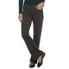 Women's Croft & Barrow&reg; Easy Care Bootcut Pants, Size: 16, Dark Grey