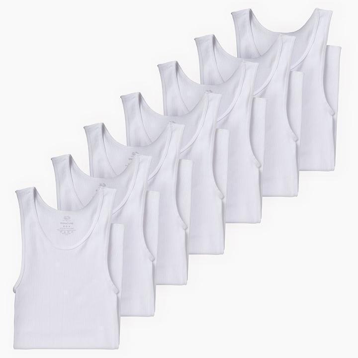 Men's Fruit Of The Loom 7-pack A-shirts, Size: Medium, White