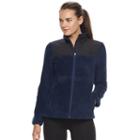 Women's Fila Sport&reg; Long Sleeve Fleece Jacket, Size: Large, Blue (navy)