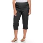 Plus Size Croft & Barrow&reg; Polished Capris, Women's, Size: 22 W, Black