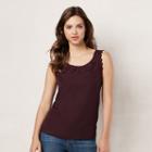 Women's Lc Lauren Conrad Lace Collar Tank, Size: Xl, Red