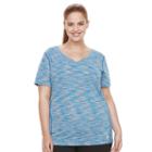 Plus Size Tek Gear&reg; V-neck Performance Tee, Women's, Size: 1xl, Blue (navy)