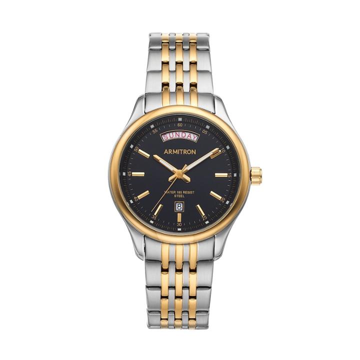 Armitron Men's Two Tone Stainless Steel Watch - 20/5255bktt, Size: Large, Multicolor