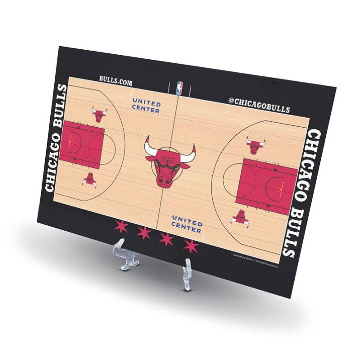 Chicago Bulls Replica Basketball Court Display, Size: Novelty, Multicolor