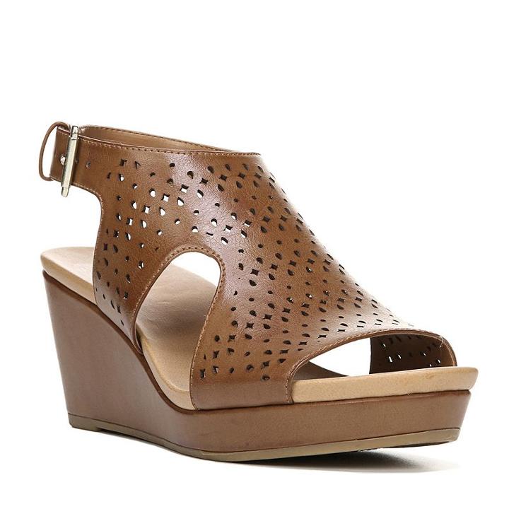 Dr. Scholl's Barely Women's Wedge Sandals, Size: Medium (8.5), Beig/green (beig/khaki)