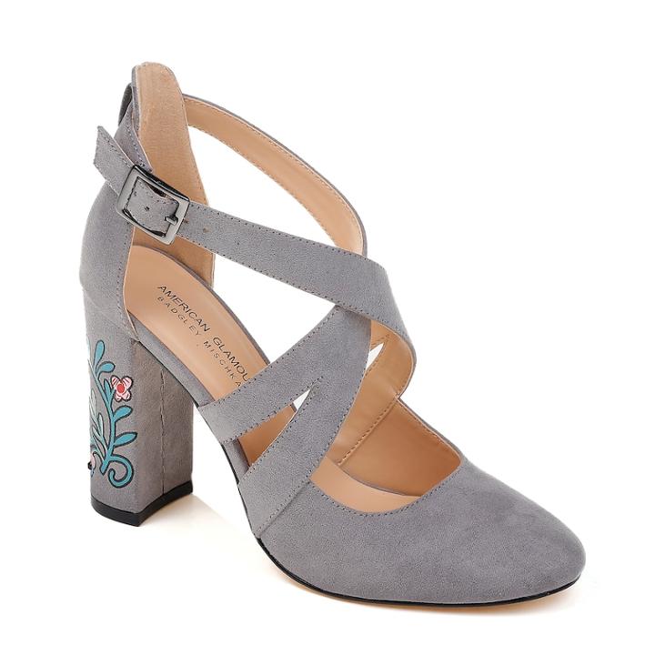 American Glamour By Badgley Mischka Abbey Women's High Heels, Size: Medium (9.5), Grey