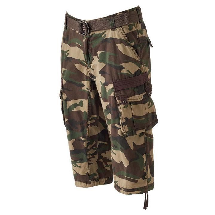 Men's Xray Messenger Belted Cargo Shorts, Size: 32, Lt Brown