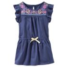 Girls 4-12 Oshkosh B'gosh&reg; Embroidered Tunic, Size: 10, Med Blue