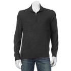Men's Apt. 9&reg; Modern-fit Merino Wool-blend Quarter-zip Sweater, Size: Xl, Dark Grey