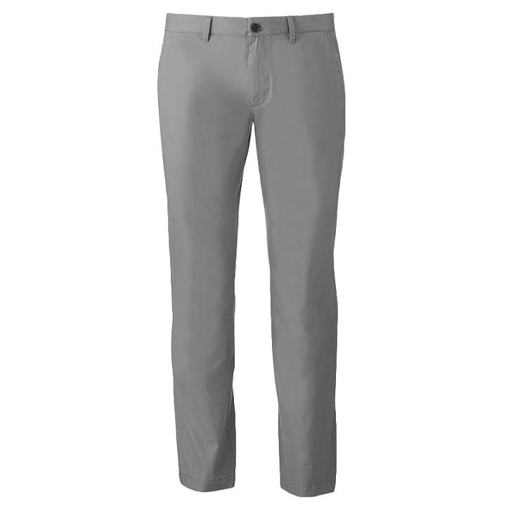Men's Marc Anthony Slim-fit Twill Pants, Size: 38x36, Grey