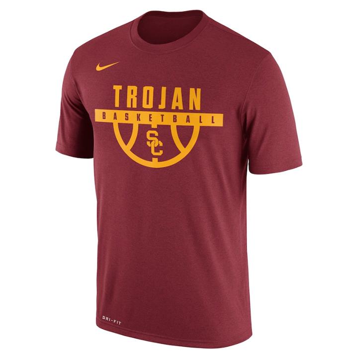 Men's Nike Usc Trojans Dri-fit Basketball Tee, Size: Large, Red