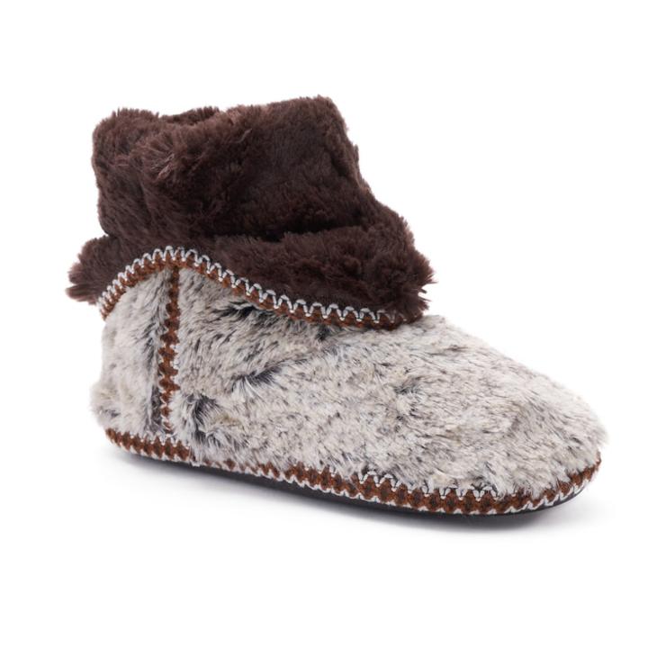 Women's Dearfoams Fold Down Bootie Slippers, Size: Xlg Medium, Red/coppr (rust/coppr)