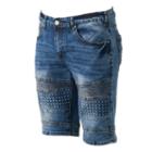 Men's Xray Slim-fit Moto Embossed Stretch Denim Shorts, Size: 36, Light Blue