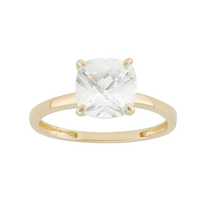 Lab-created White Sapphire 10k Gold Ring, Women's, Size: 8