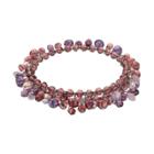 Simply Vera Vera Wang Purple Ombre Shaky Bead Coil Bracelet, Women's, Brt Red