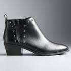 Simply Vera Vera Wang Scoter Women's Ankle Boots, Size: Medium (8), Black