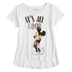 Disney's Mickey Mouse Girls 7-16 It's All Good Graphic Tee, Size: Large, White