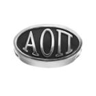 Logoart Alpha Omicron Pi Sterling Silver Oval Bead, Women's, Grey