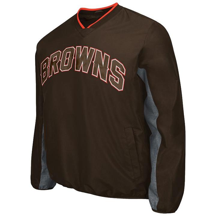 Men's Cleveland Browns Ripstop Pullover Jacket, Size: Small, Ovrfl Oth